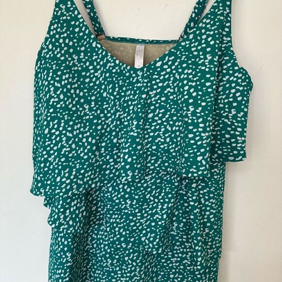 Lane Bryant Cacique Women’s Plus Size Two Piece Tankini Brief Teal with White Do - Picture 5 of 14